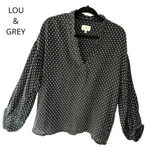 LOU & GREY | LONG SLEEVE TUNIC | BLACK AND WHITE | SIZE: SMALL
